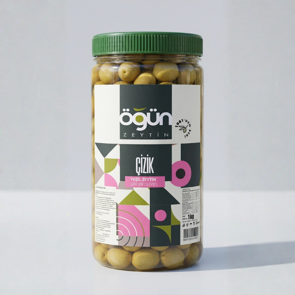Ayvalık Yeşil Çizik Zeytin – 1 Kg