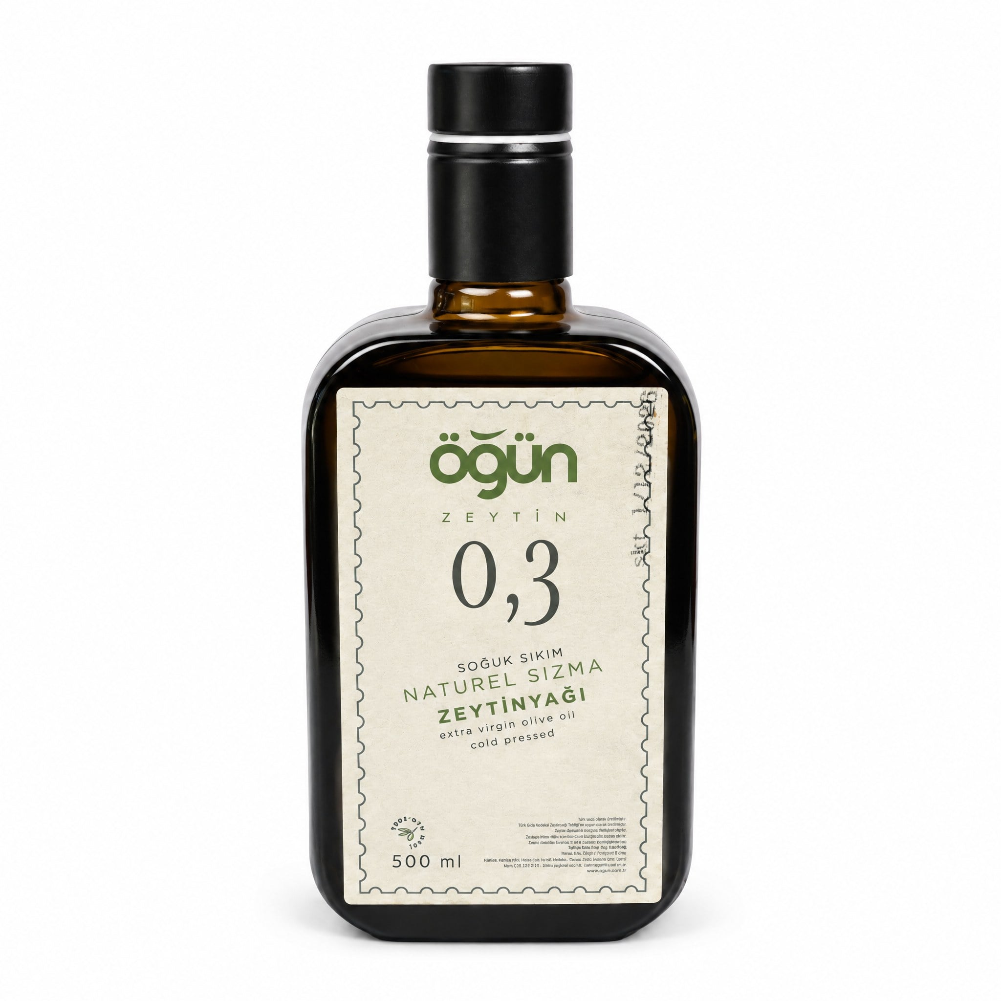 Naturel Sızma Zeytinyağı 500 ml (Kare Şişe)